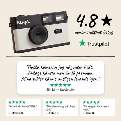 Kliqa™ — La fotocamera della memoria senza schermo