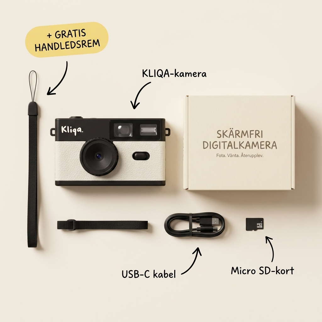 Kliqa™ — La fotocamera della memoria senza schermo